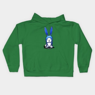 KiniArt Westie Bunny Kids Hoodie